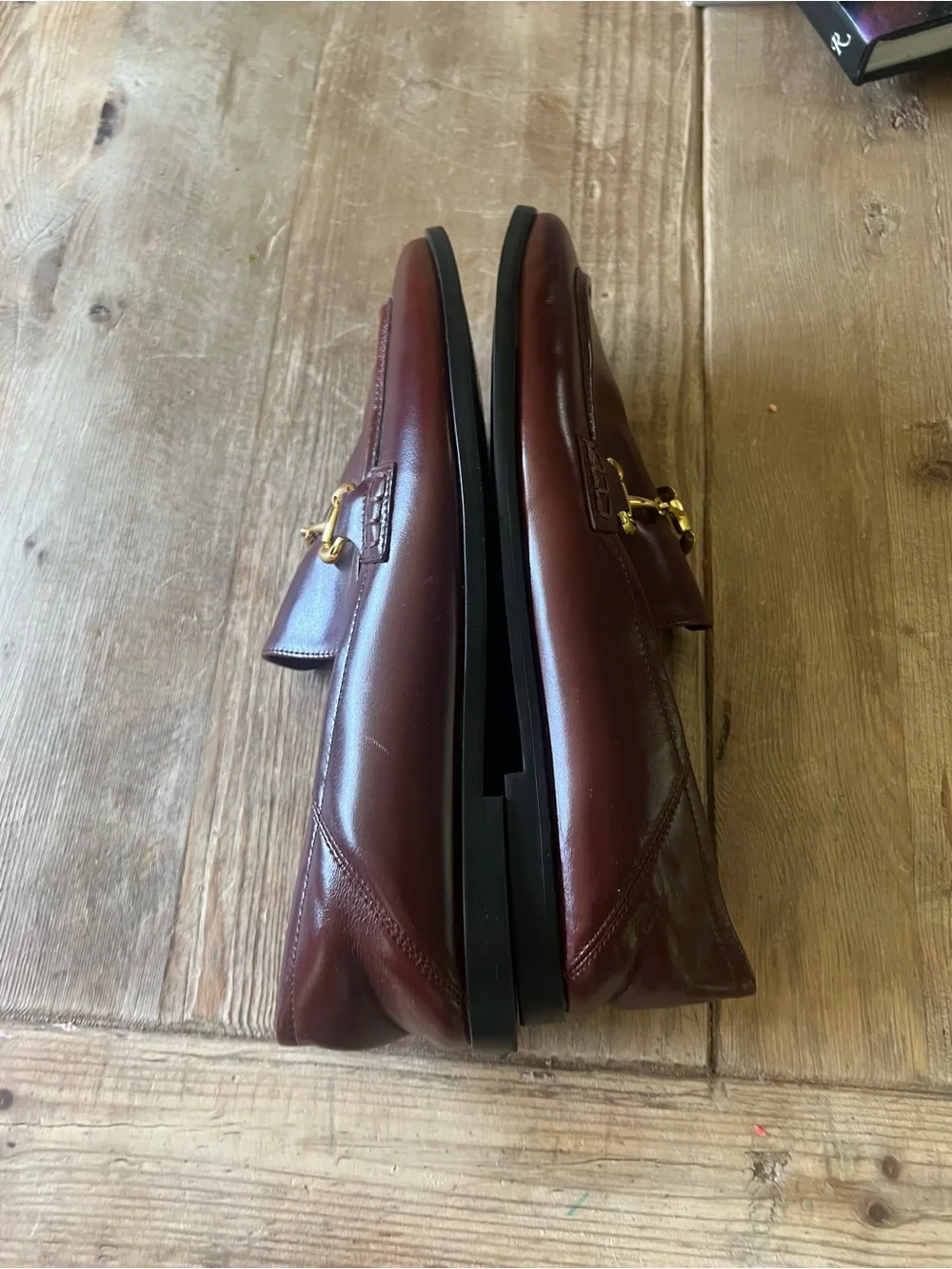Jeffrey Campbell Men’s Burgundy Leather Bit Loafers